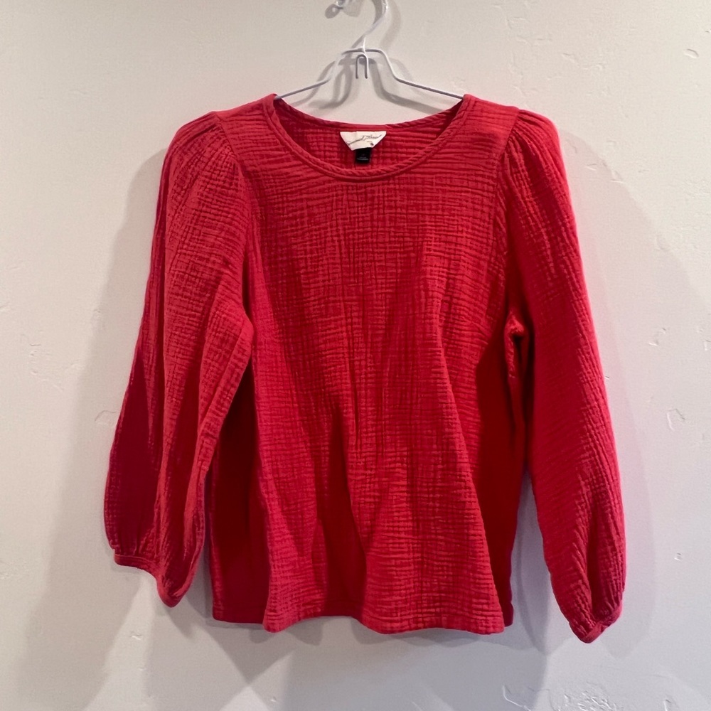 Universal Thread Orange Textured Blouse